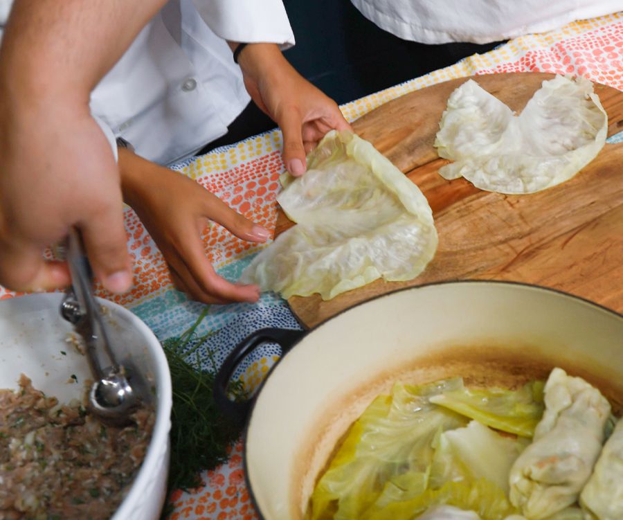 Proceso de preparación de Sarmale